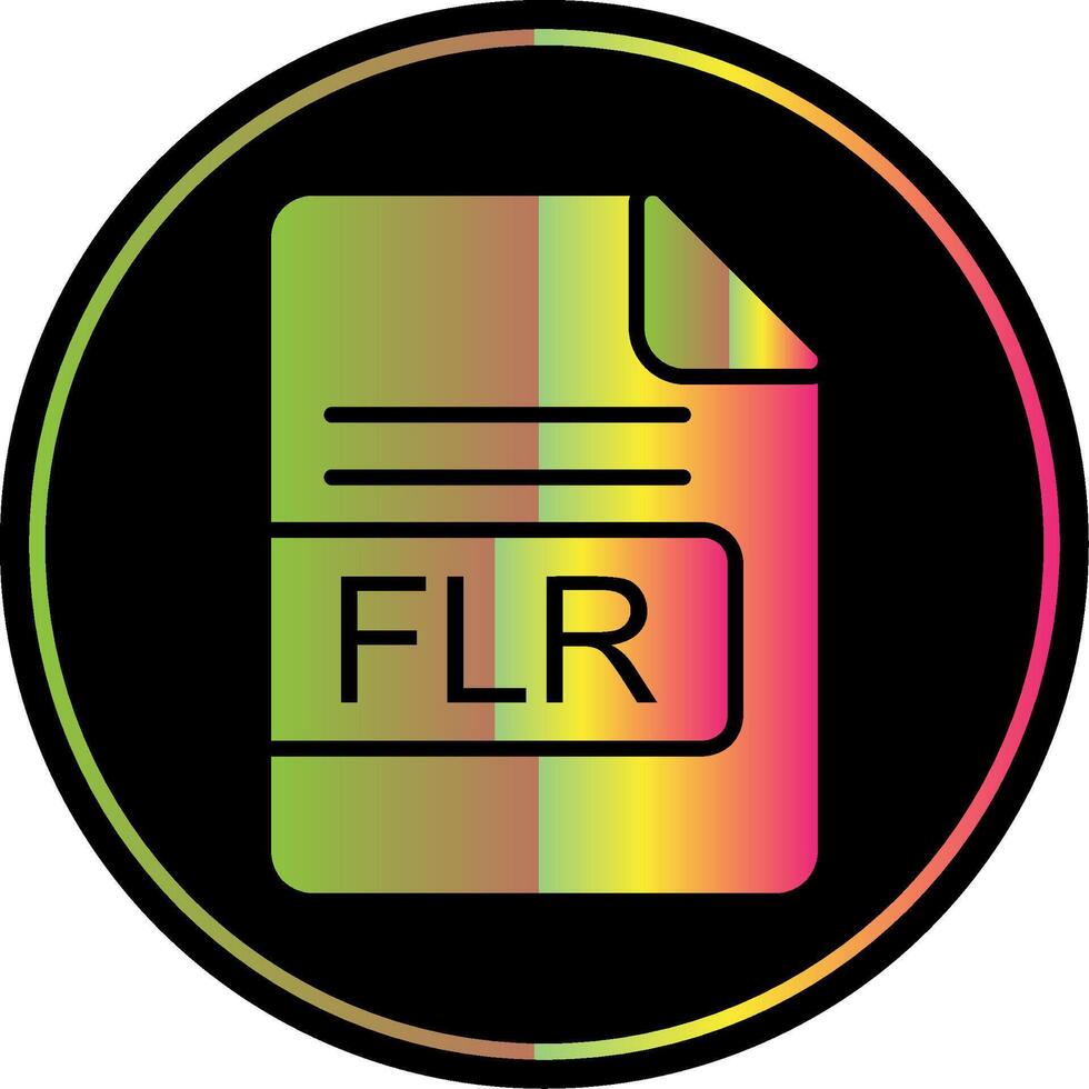 flr Arquivo formato glifo vencimento cor ícone Projeto vetor