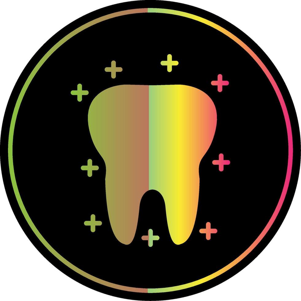 dente glifo vencimento cor ícone Projeto vetor