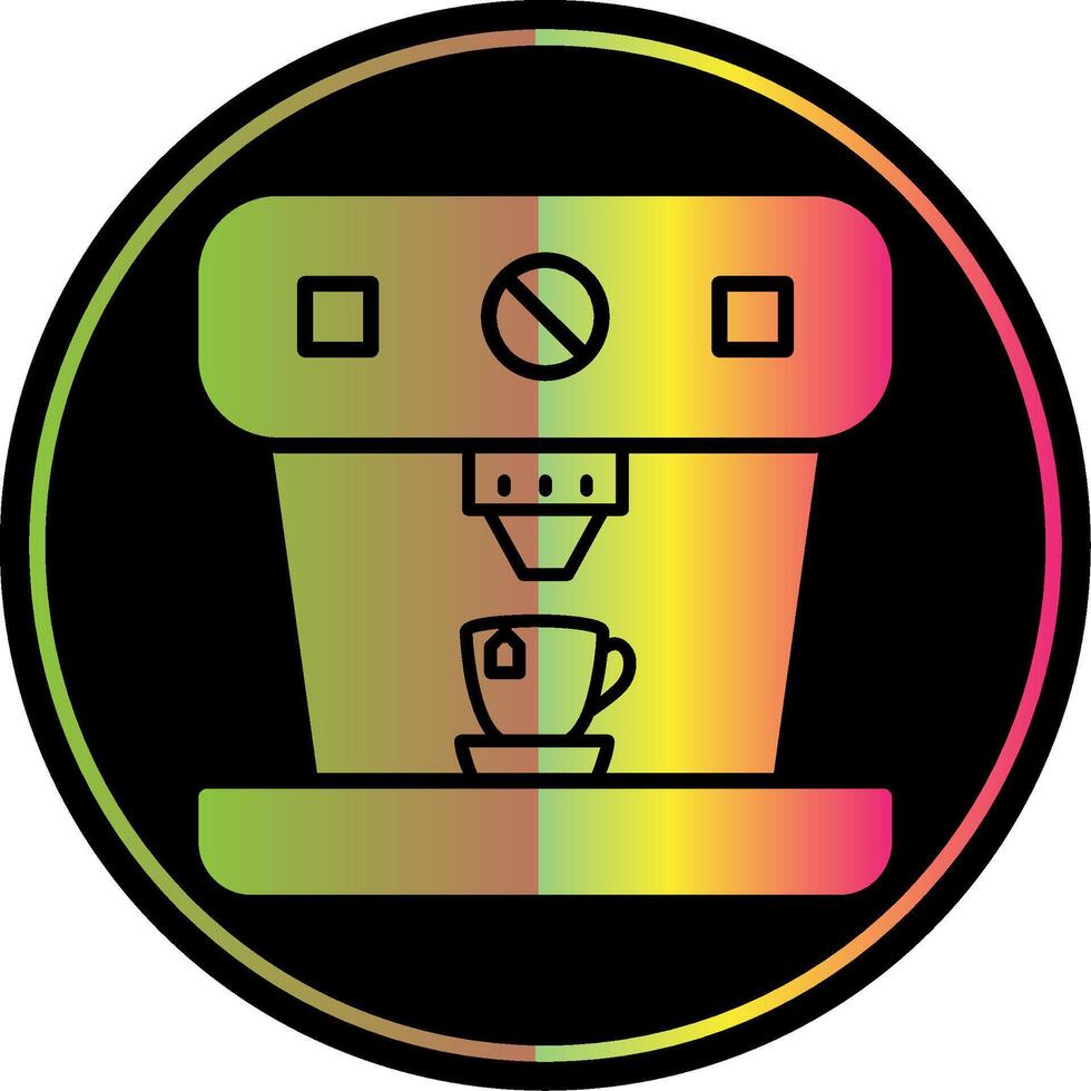 café máquina glifo vencimento cor ícone Projeto vetor