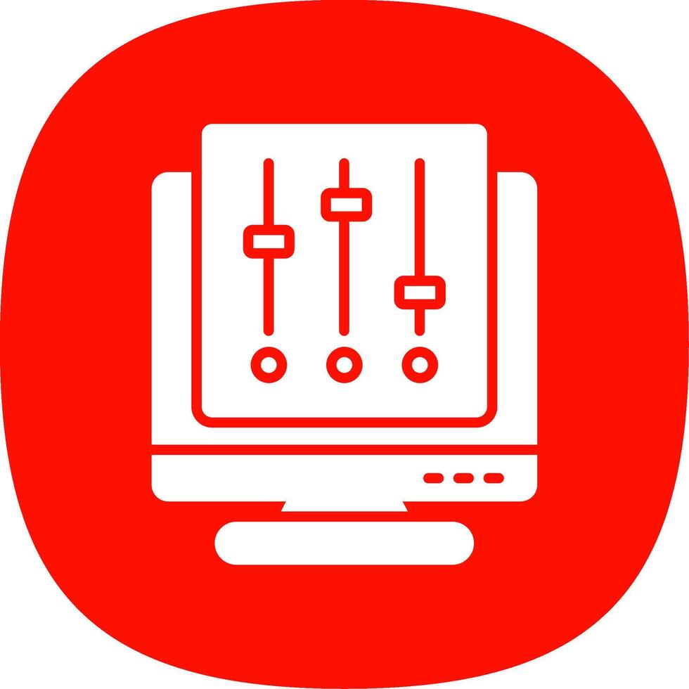 controles deslizantes glifo curva ícone Projeto vetor