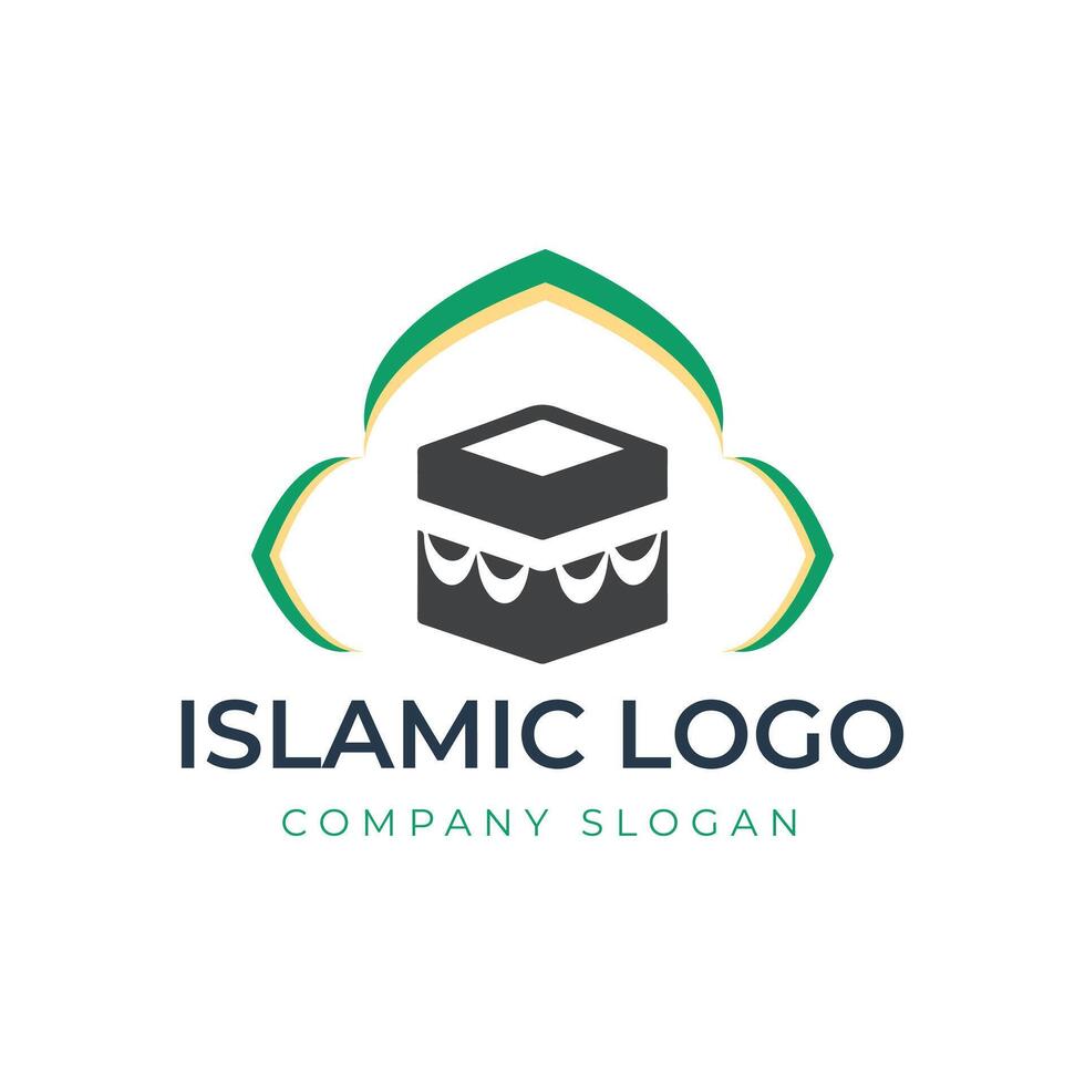 islâmico logotipo modelo, fita islâmico cúpula Palácio logotipo Projeto modelo. mesquita logotipo Ideias. inspiração logotipo Projeto. modelo ilustração vetor