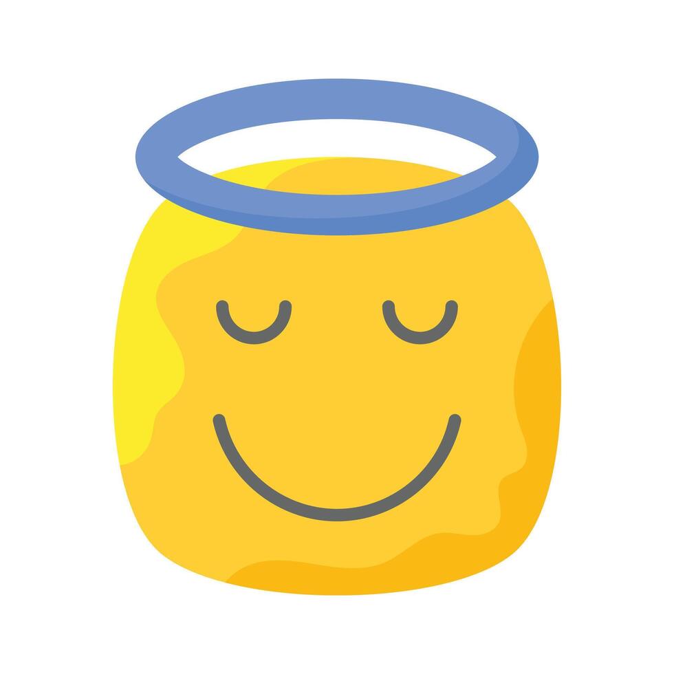 perfeitamente projetado ícone do anjo emoji, pronto para usar vetor