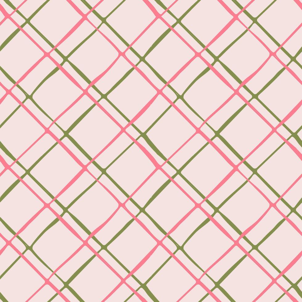 desatado padronizar com losango. simples abstrato geométrico fundo. bebê Rosa ornamento. rabisco estilo ilustração para papel, tecido, têxtil. vetor