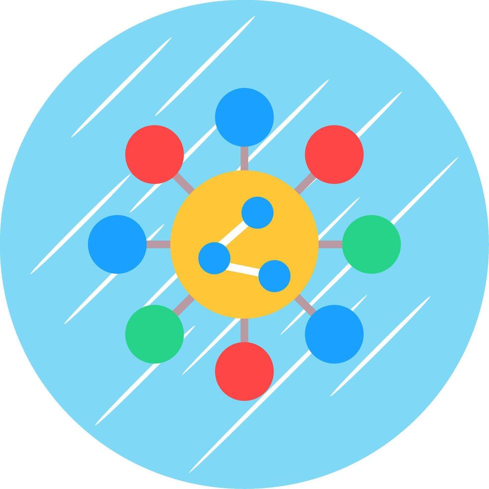 compartilhar plano círculo ícone Projeto vetor