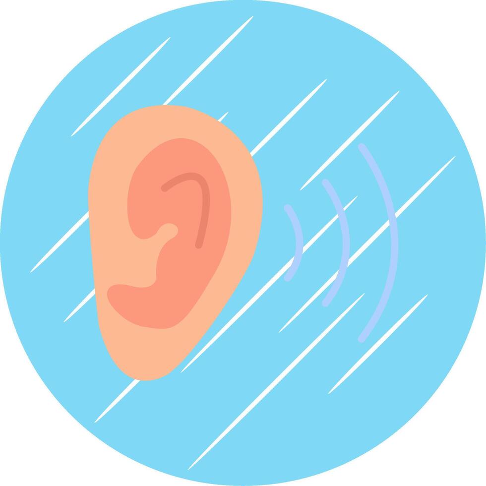 orelha plano círculo ícone Projeto vetor
