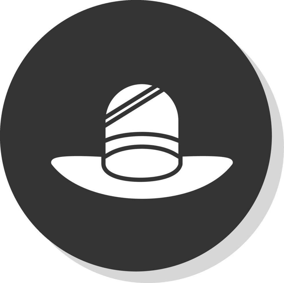 chapéu glifo sombra círculo ícone Projeto vetor
