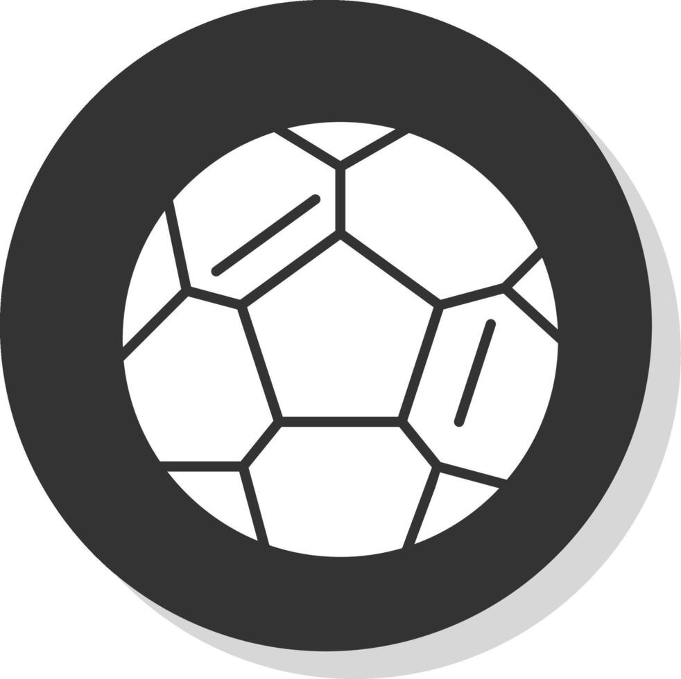 futebol glifo sombra círculo ícone Projeto vetor