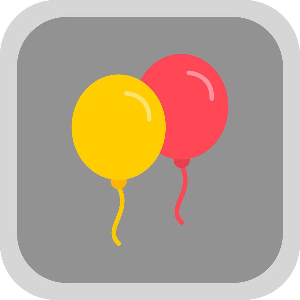 balões plano volta canto ícone Projeto vetor