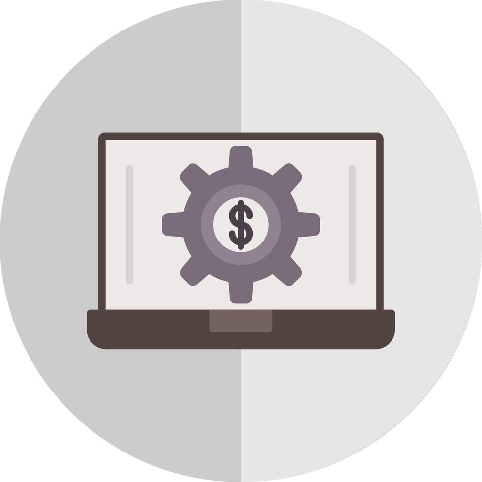computador portátil dinheiro plano escala ícone Projeto vetor