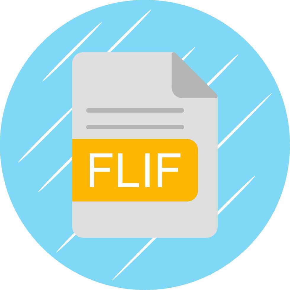 flif Arquivo formato plano círculo ícone Projeto vetor