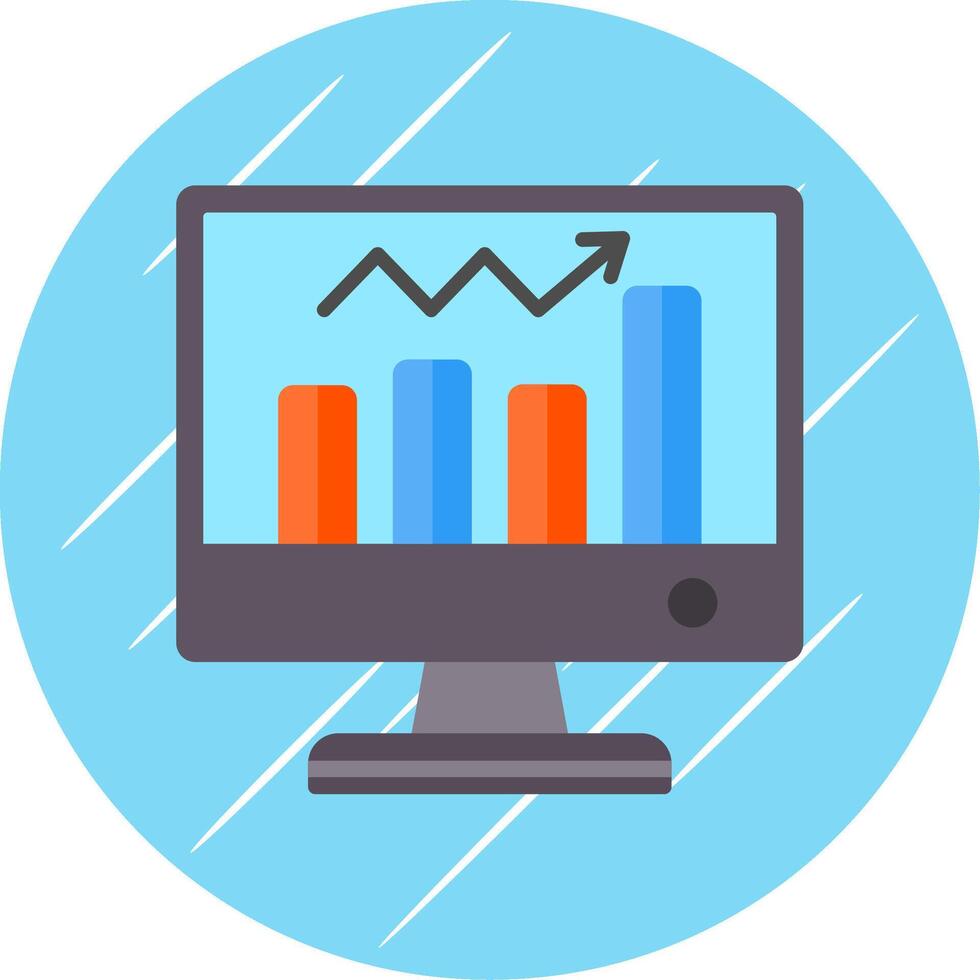 analytics plano círculo ícone Projeto vetor