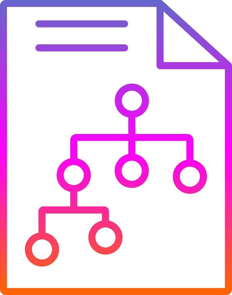 fluxo linha gradiente ícone Projeto vetor