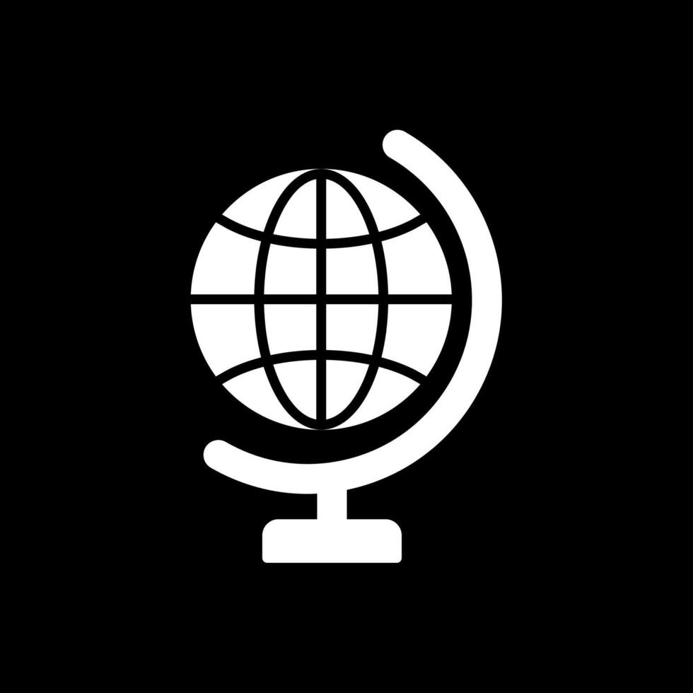 global mundo glifo invertido ícone Projeto vetor