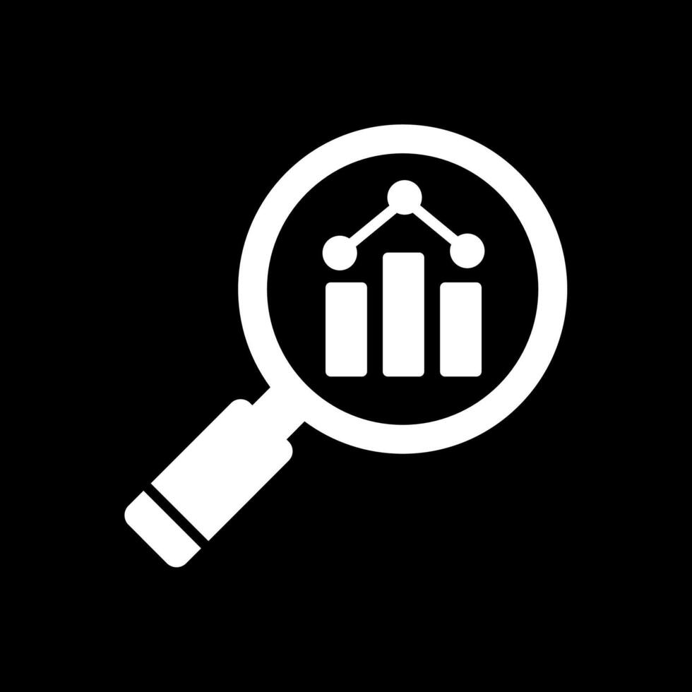 mercado pesquisa glifo invertido ícone Projeto vetor