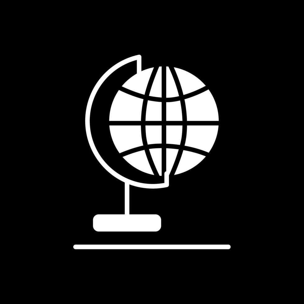 globo glifo invertido ícone Projeto vetor