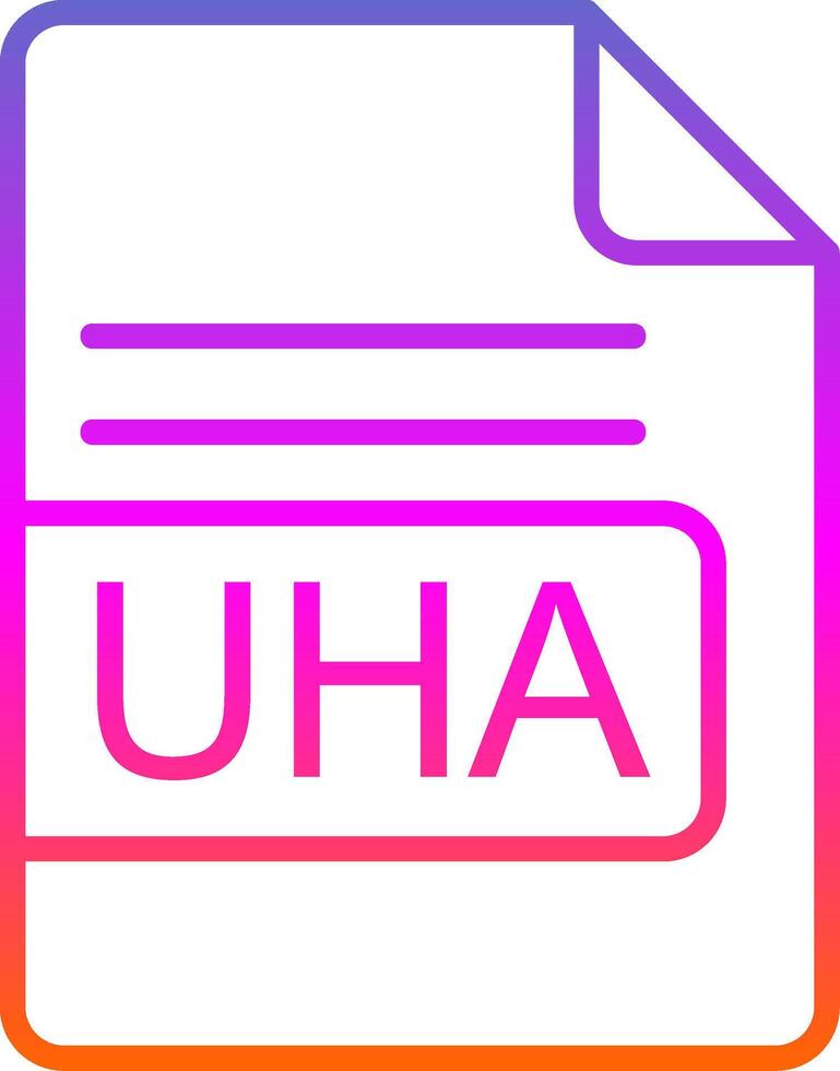 uha Arquivo formato linha gradiente ícone Projeto vetor