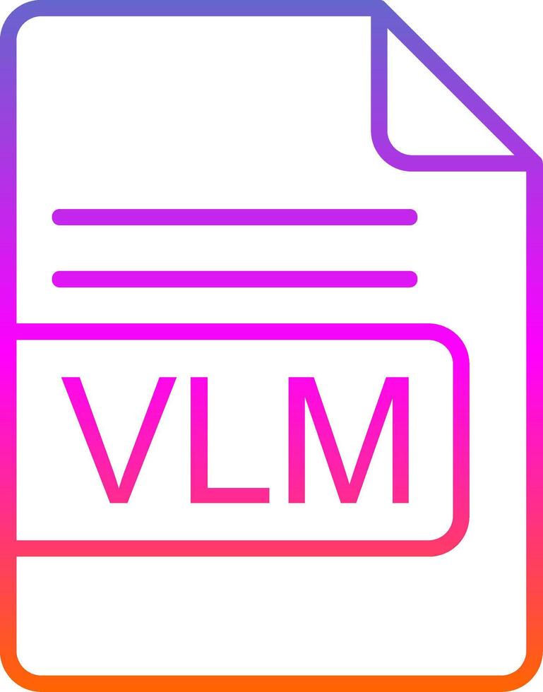 vlm Arquivo formato linha gradiente ícone Projeto vetor