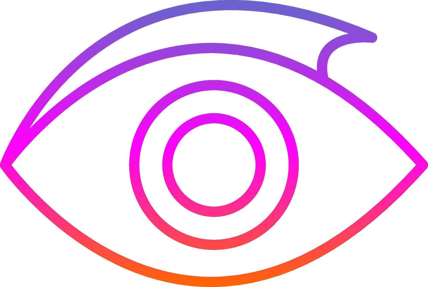 olho linha gradiente ícone Projeto vetor