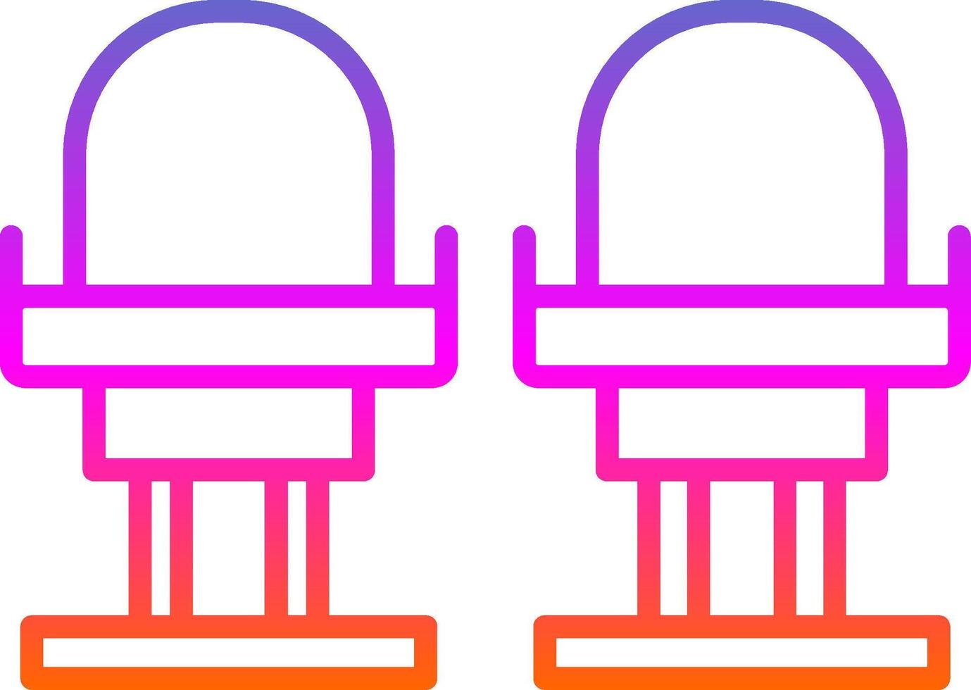 assentos linha gradiente ícone Projeto vetor