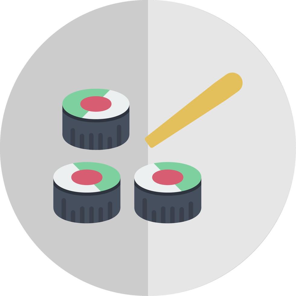 Sushi plano escala ícone Projeto vetor