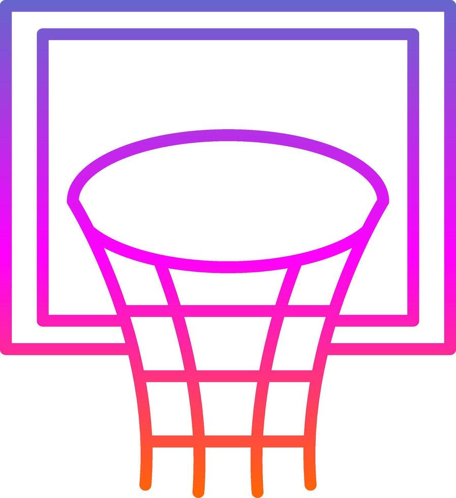 basquetebol aro linha gradiente ícone Projeto vetor