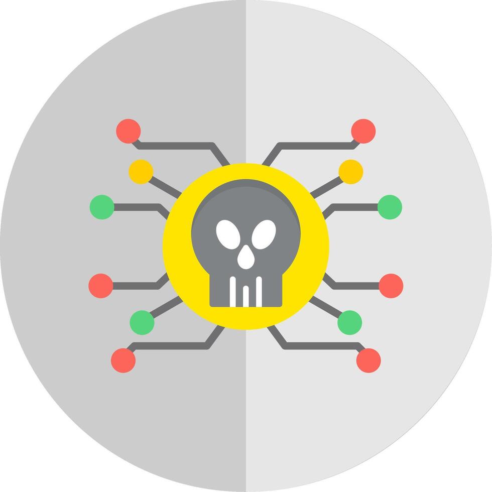 cyber ataque plano escala ícone Projeto vetor