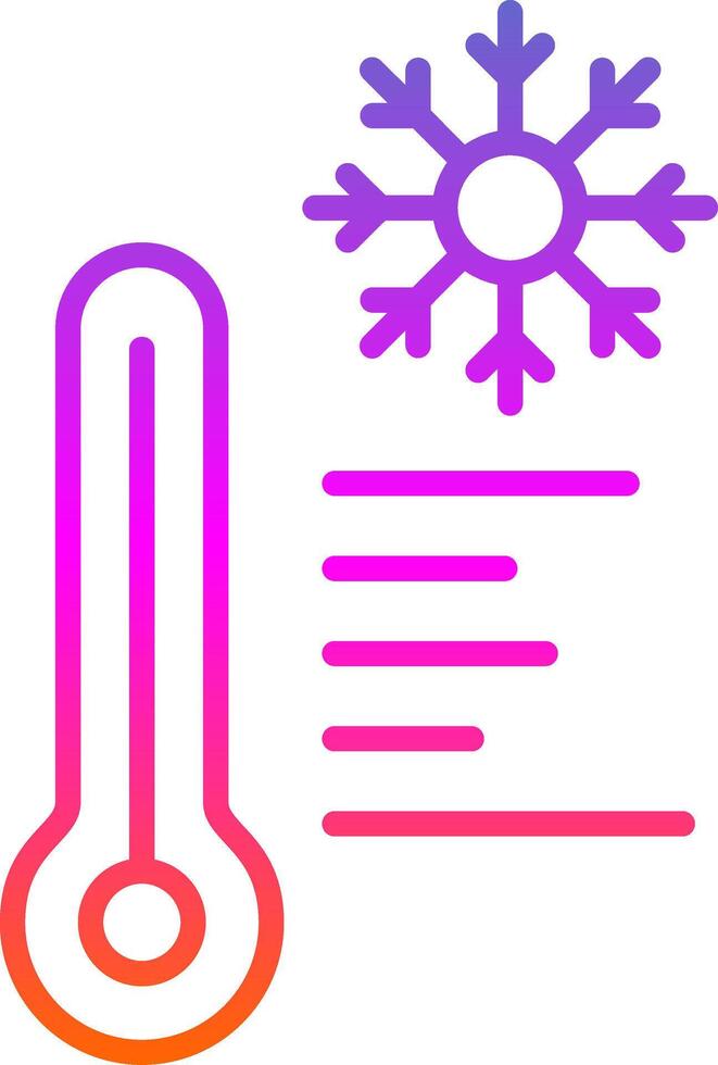 frio linha gradiente ícone Projeto vetor