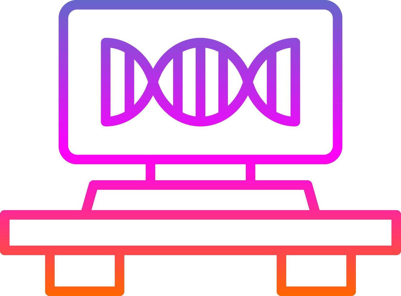 dna vertente linha gradiente ícone Projeto vetor