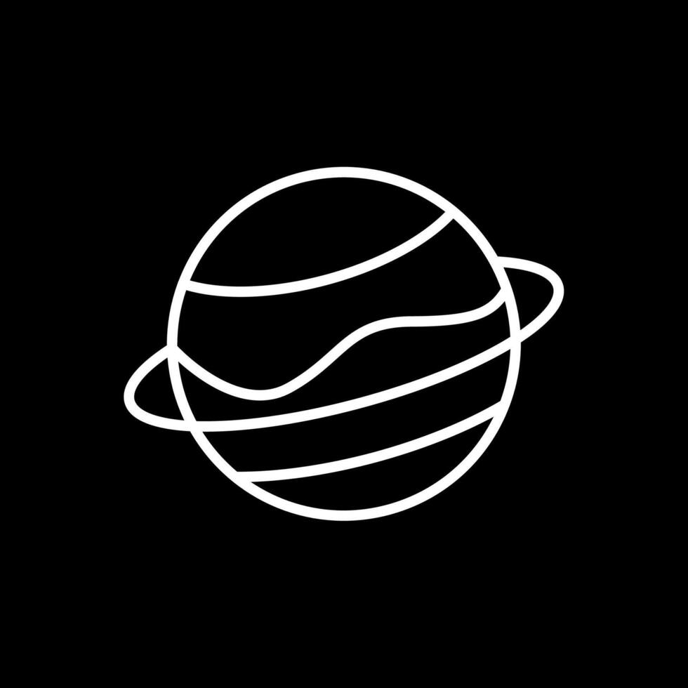 planeta linha invertido ícone Projeto vetor