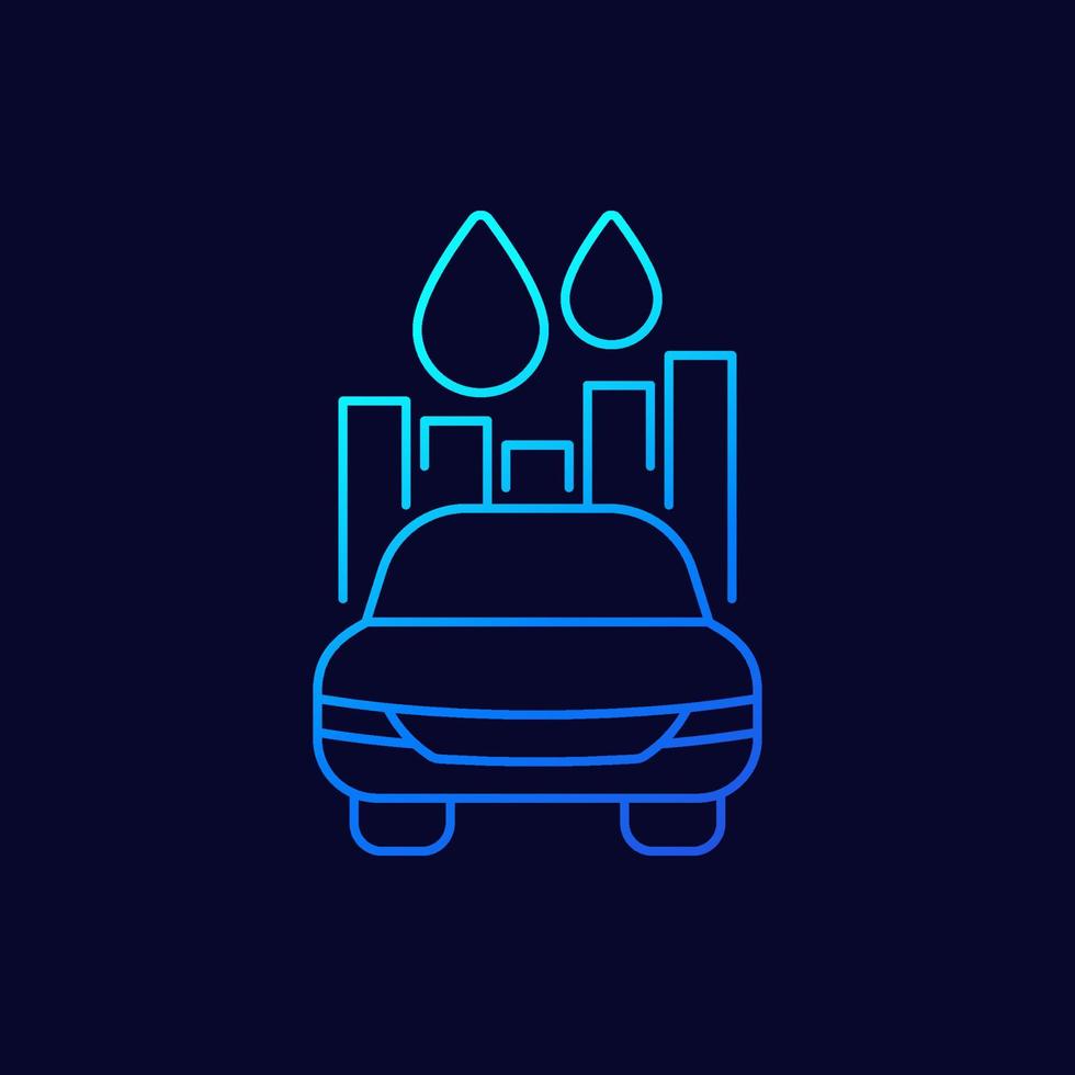 ícone de vetor de linha de consumo de combustível