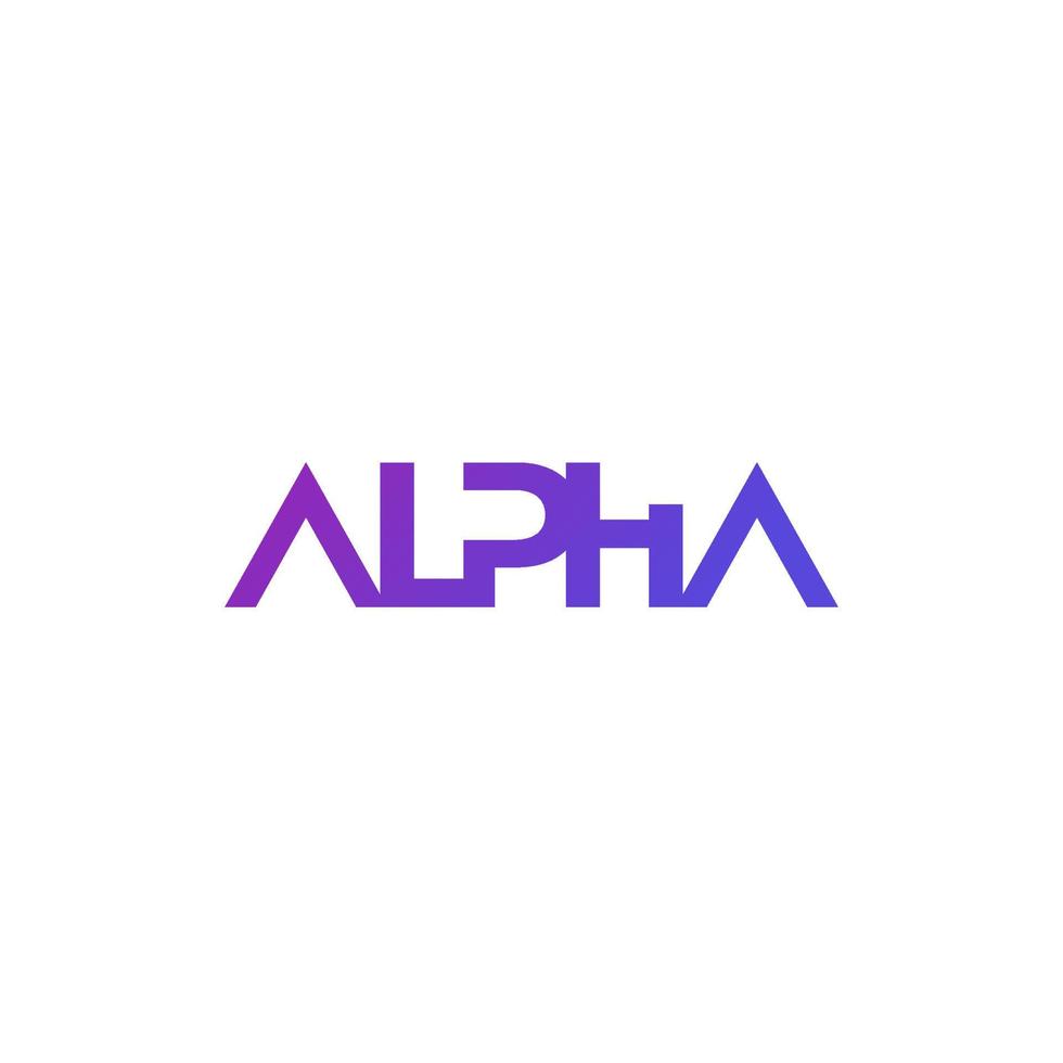 logotipo alfa em design minimalista vetor