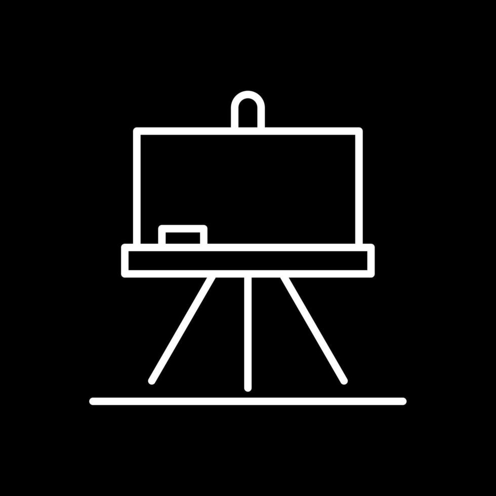 quadro-negro linha invertido ícone Projeto vetor