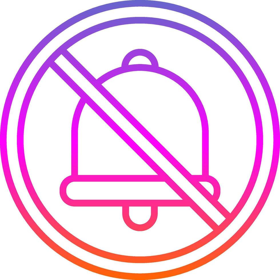 Proibido placa linha gradiente ícone Projeto vetor
