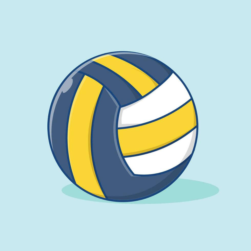 ilustração dos desenhos animados do vetor do ícone do voleibol. conceito de esporte. prêmio isolado
