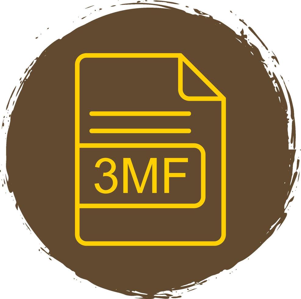 3mf Arquivo formato linha círculo adesivo ícone vetor