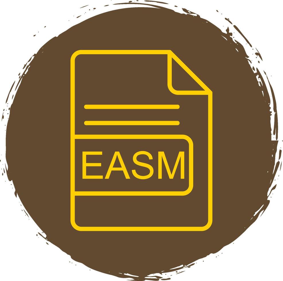 easm Arquivo formato linha círculo adesivo ícone vetor