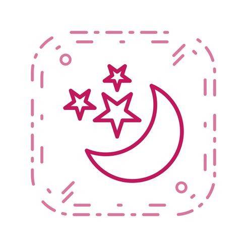 Lua e estrelas ícone Vector