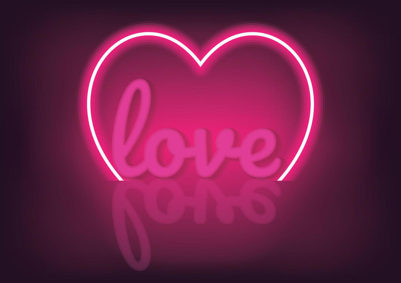vetor neon coração amor temporada