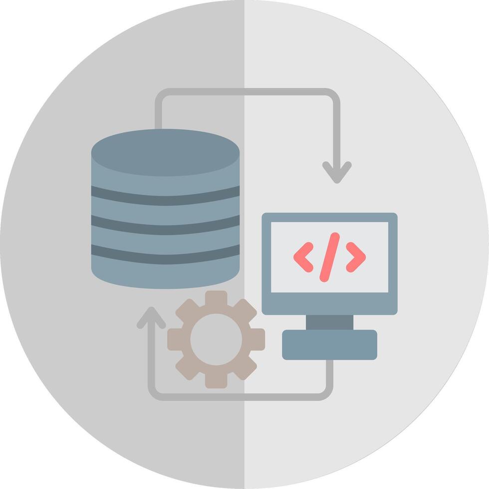 dados armazenamento plano escala ícone Projeto vetor