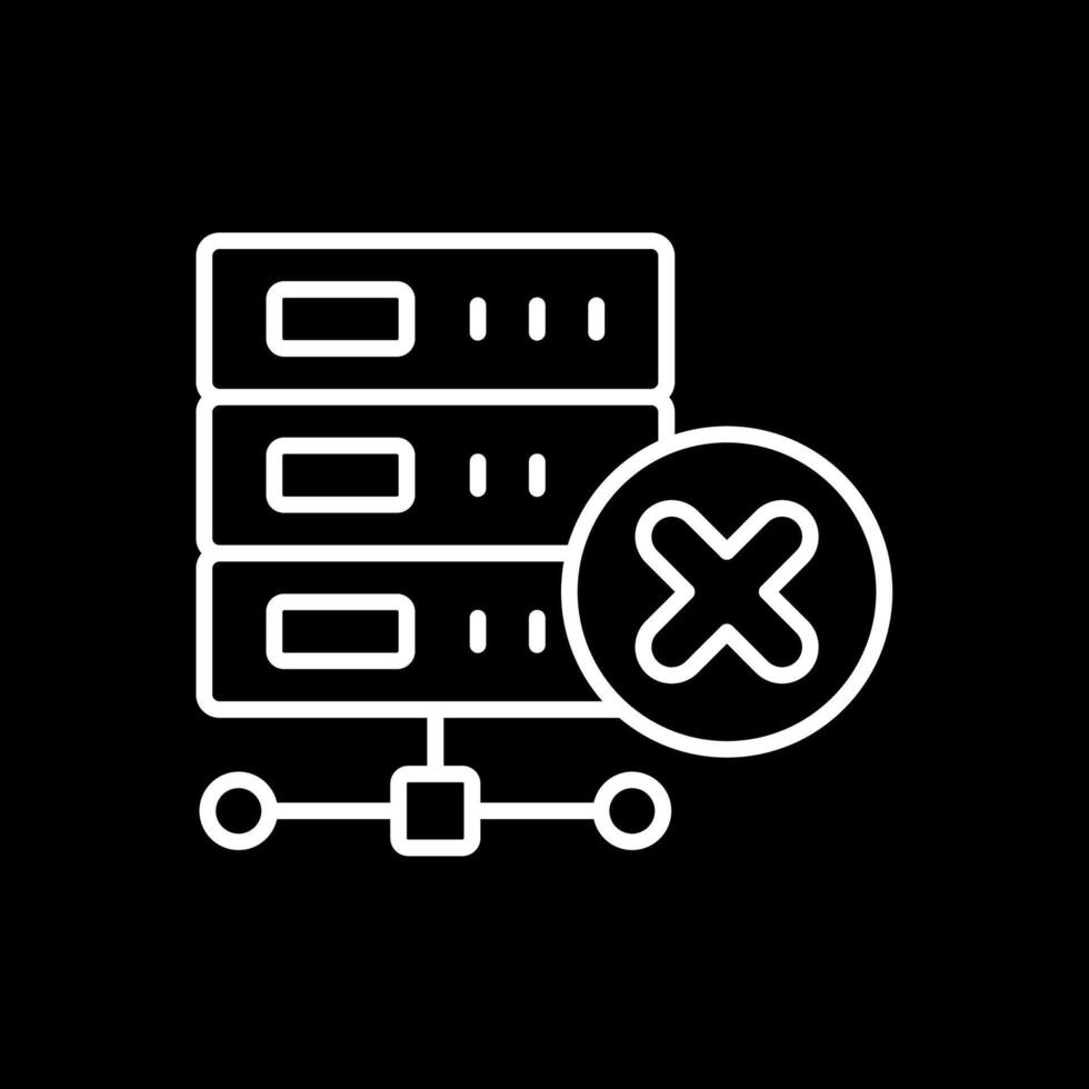 excluir base de dados linha invertido ícone Projeto vetor