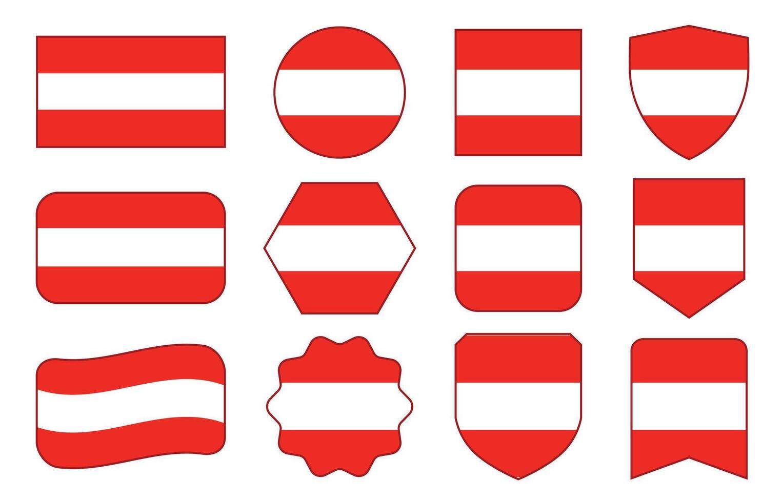 bandeira do Áustria dentro moderno abstrato formas, acenando, distintivo, Projeto modelo vetor