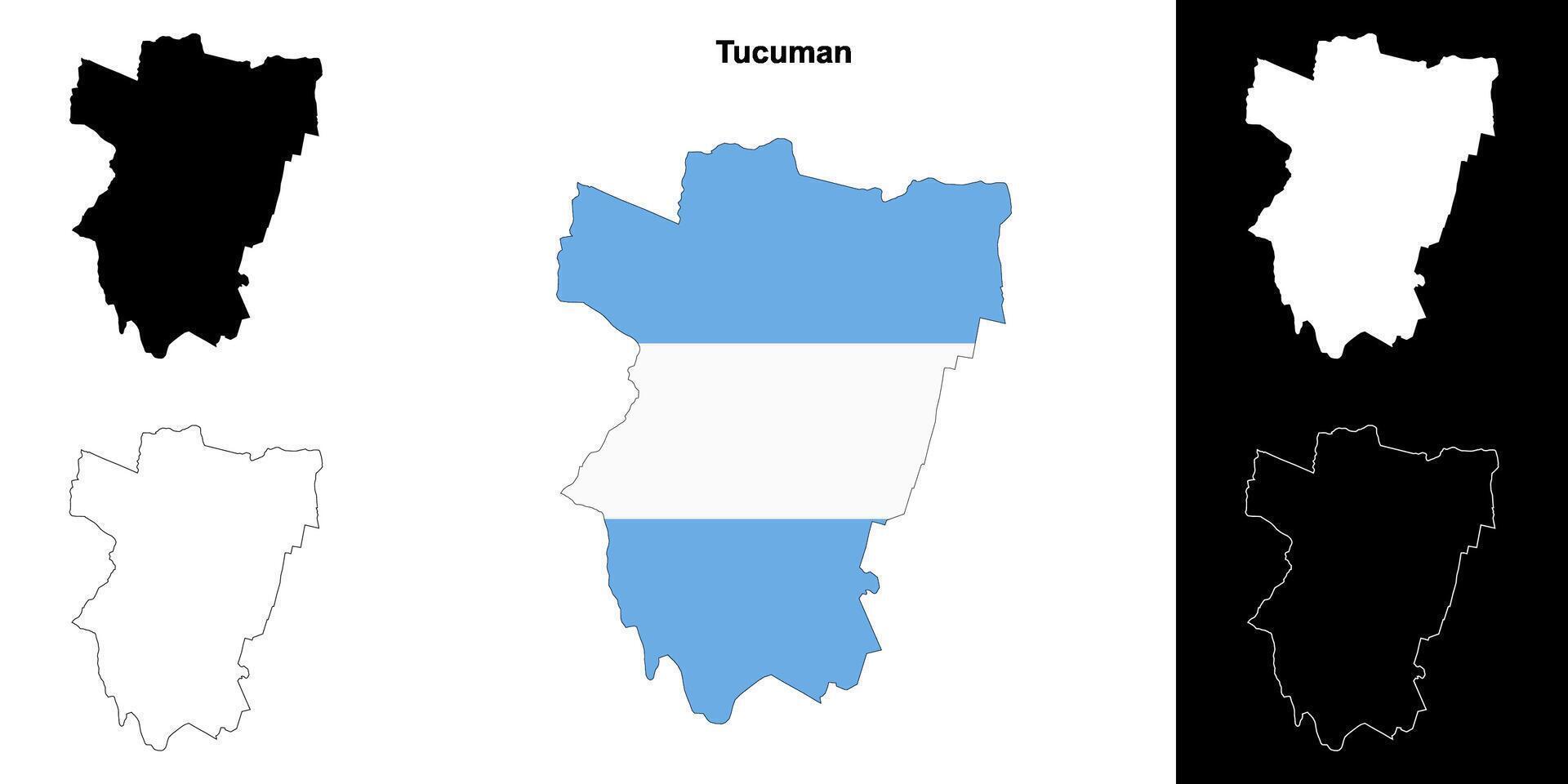 tucuman província esboço mapa conjunto vetor