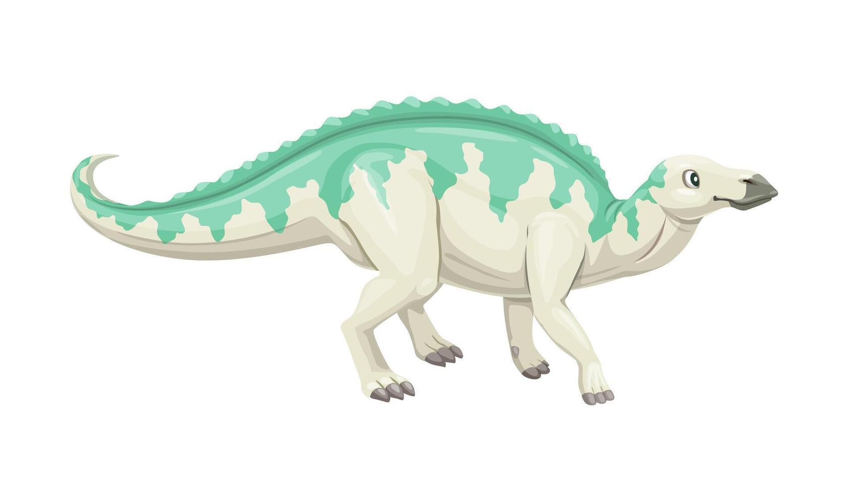 desenho animado anatotitan dinossauro hadrossaurídeo personagem vetor