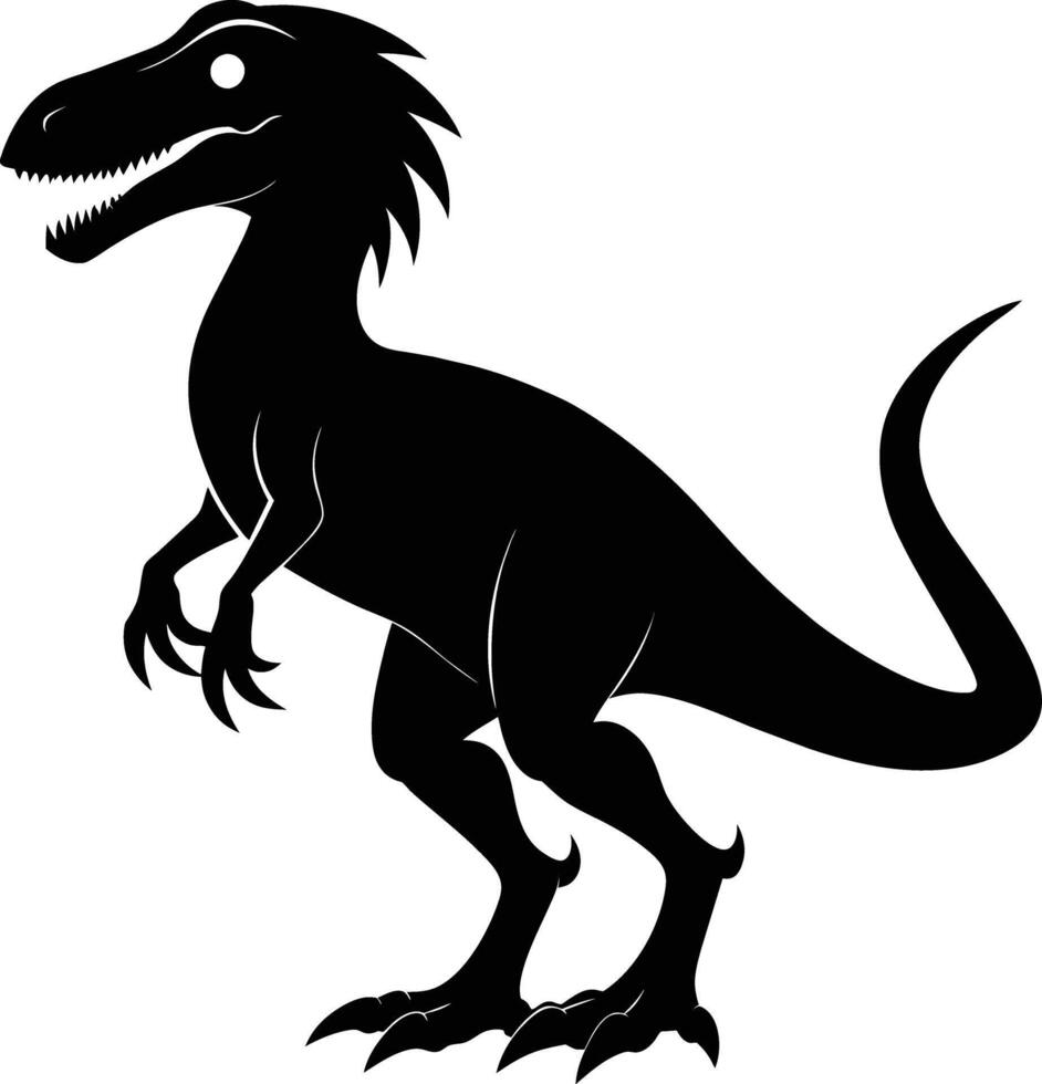 uma detalhado composição do dinossauro silhueta vetor
