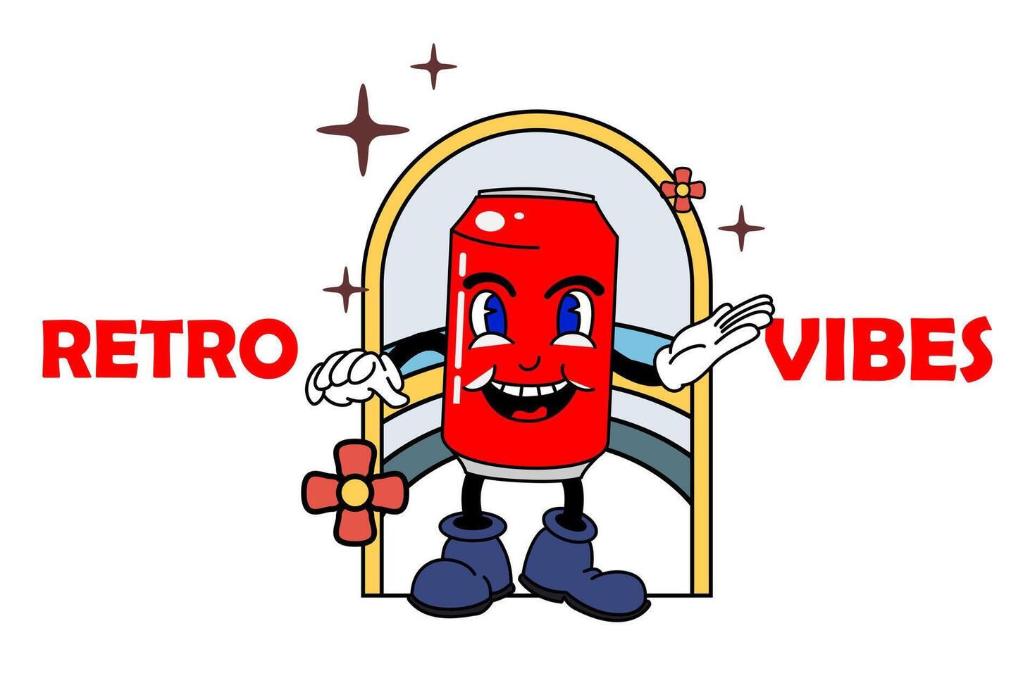 velho desenho animado mascote personagem elementos. diferente clipart, rostos, membros. personagem O Criador para vintage retro logotipos e branding. isolado ilustrações vetor