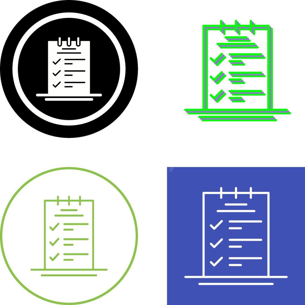 reserva lista de controle ícone Projeto vetor