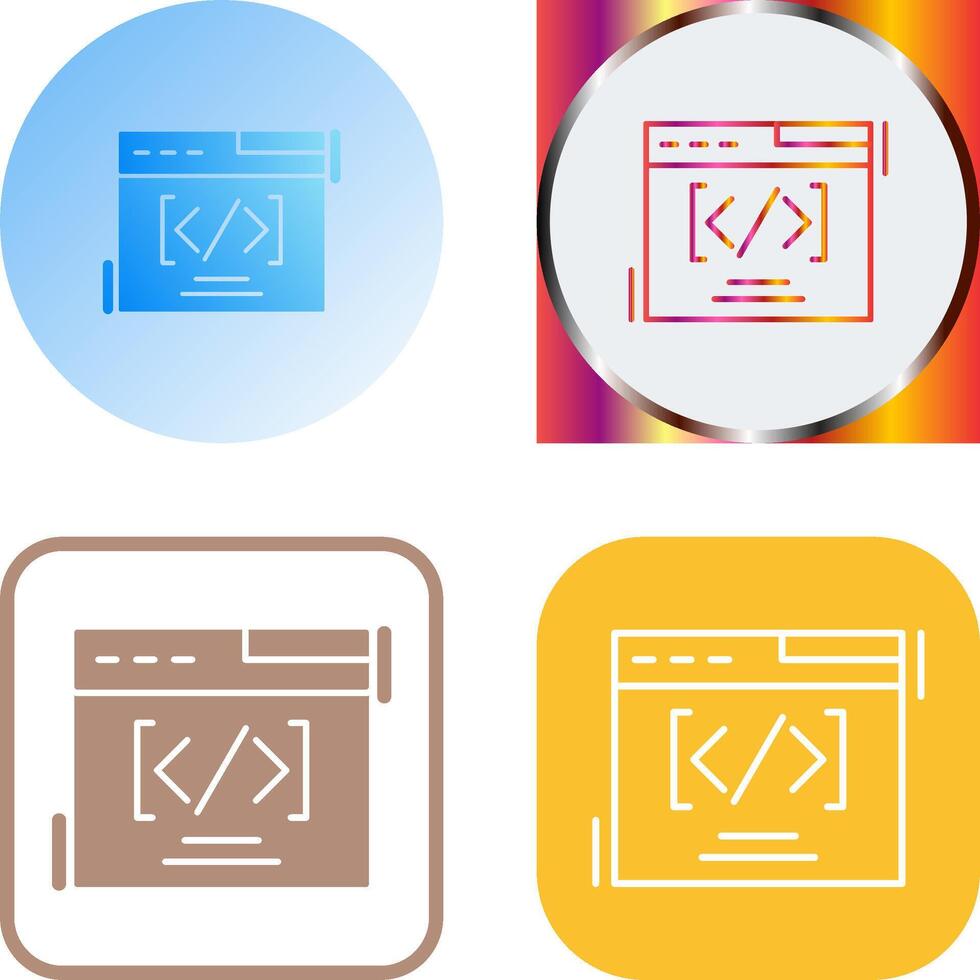 design de ícone de codificação da web vetor