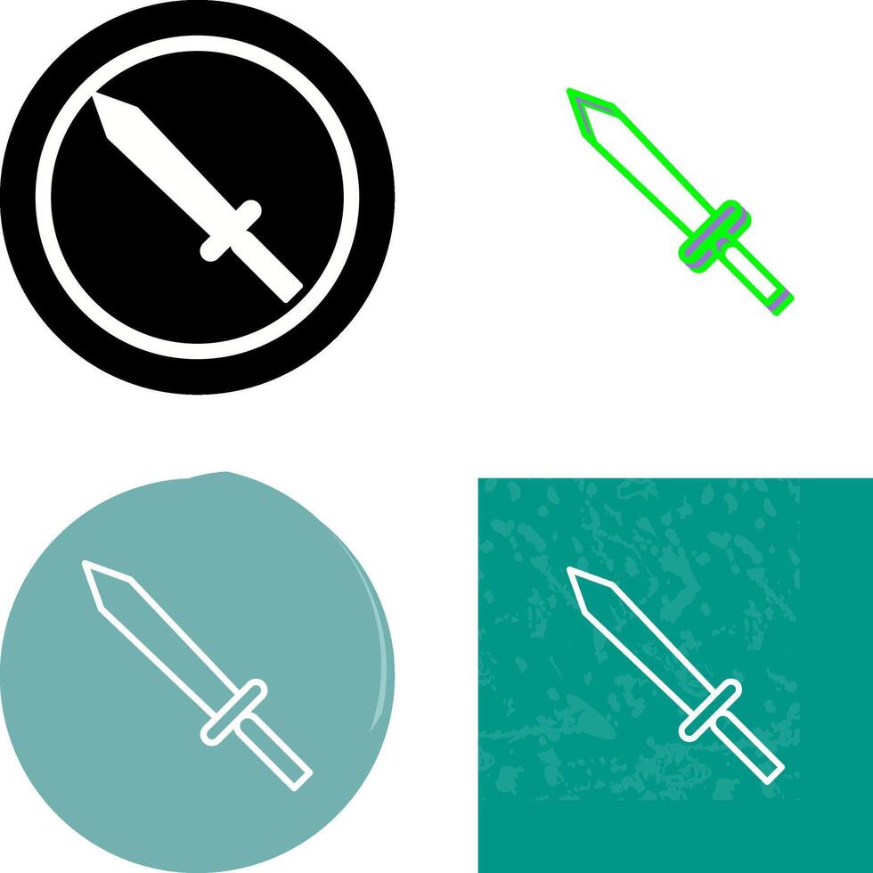 único espada ícone Projeto vetor