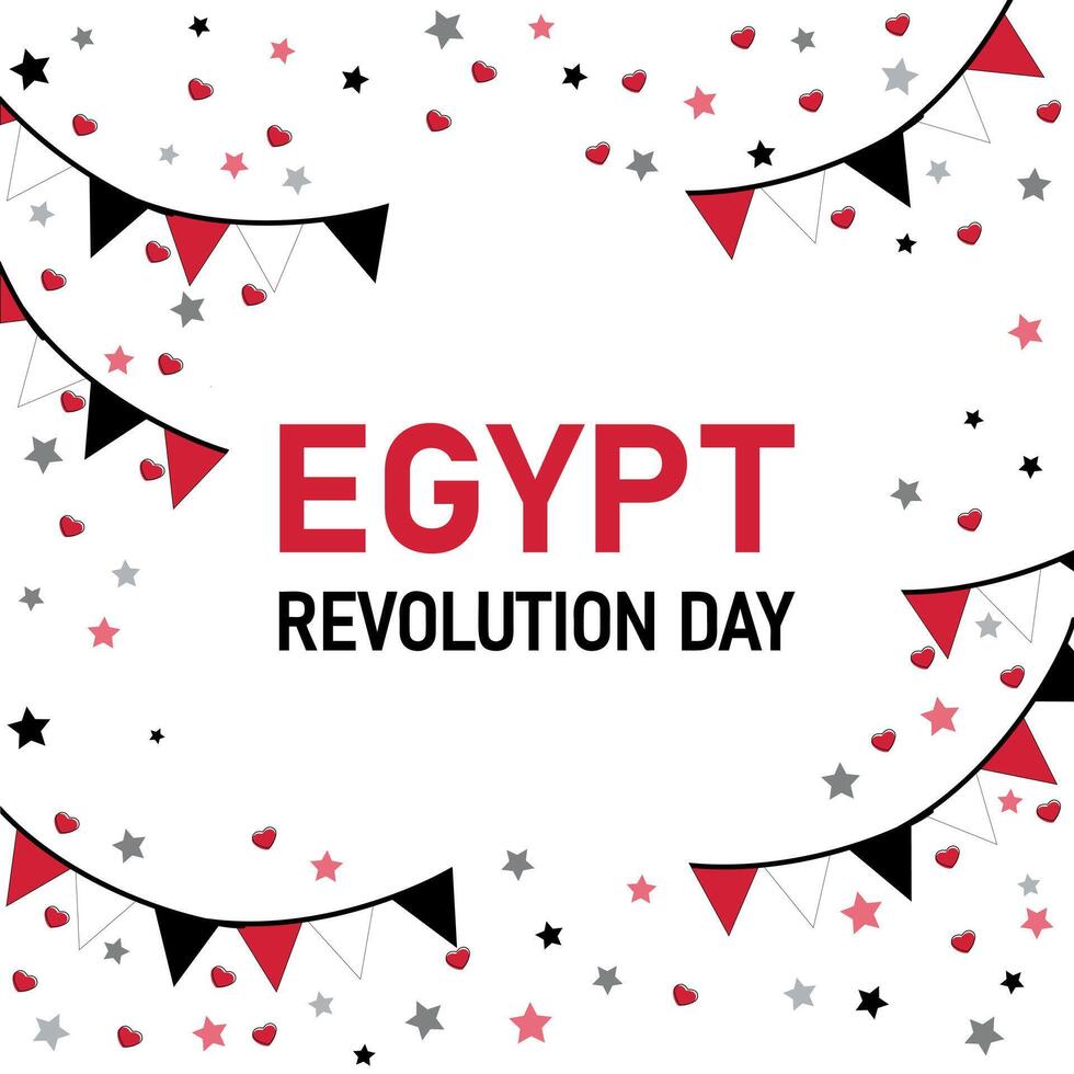 Egito revolução dia celebração ilustração vetor