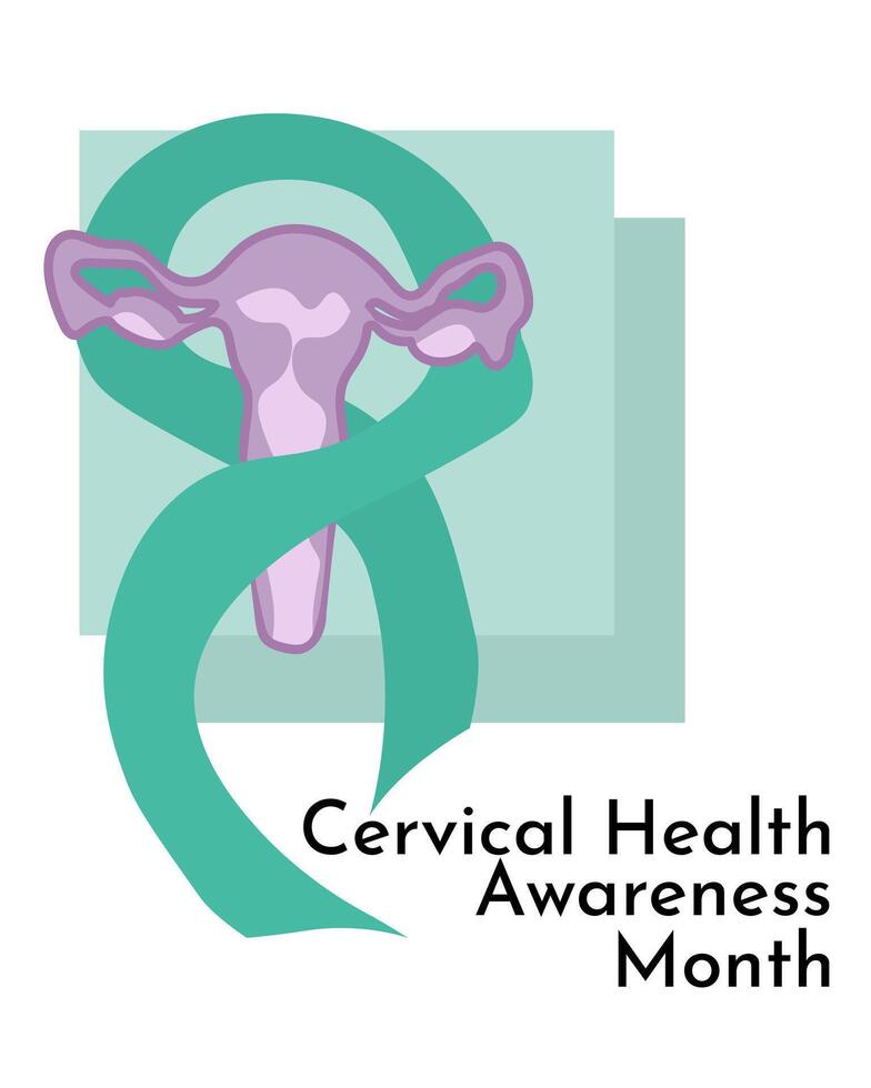 cervical saúde consciência mês, vertical poster para médico evento, importante encontro vetor